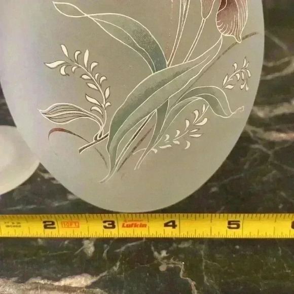 Vintage Frosted Glass Wine Decanter & Glass Set - Picture 15 of 16